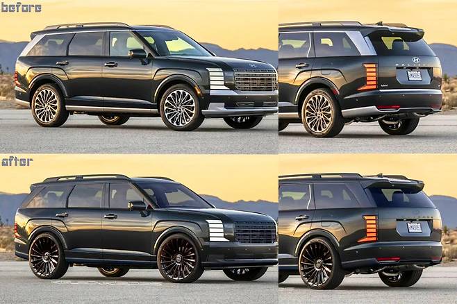 현대차 팰리세이드 전 후 모델 비교