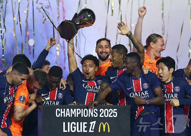 프랑스 리그1 우승팀 PSGⓒ 로이터=뉴스1