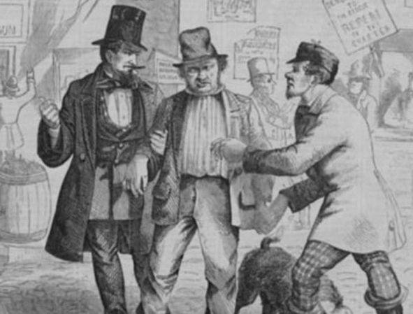 영국 식민지 시절 북미 대륙에선 선거 기간 주 단위로 유권자들에게 빵과 음료를 제공했다. 정치인이 음식을 대접하며 표를 매수하는 시도도 흔했던 것으로 전해진다. 미 국회 박물관 캡처