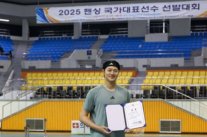 2025 펜싱 국가대표선수 선발대회서 우승을 차지한 오상욱. ⓒ 대한펜싱협회