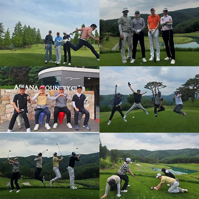 지난 21일 열린 제20회 핑마니아 오픈에서 참가자들이 포토제닉상을 위해 촬영한 기념사진. 핑골프 제공