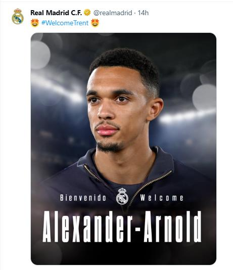 알렉산더아널드의 영입을 발표한 레알 마드리드. / 사진=연합뉴스