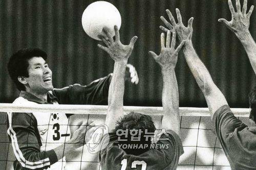 국가대표로 활약하던 시절의 장윤창(3번) [연합뉴스 자료 사진]