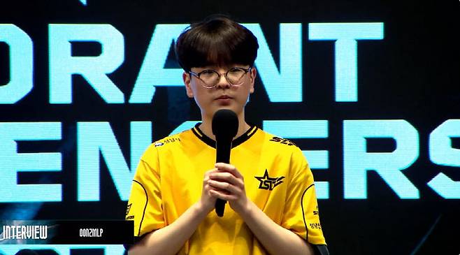 SLT의 oonzmlp(신상범) 선수.사진=유튜브 '발로란트 챔피언스 투어' 갈무리