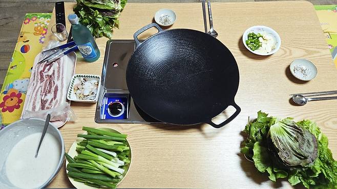 20250531_213125.jpg 저녁 통삼겹 굽고 그 기름에 파전