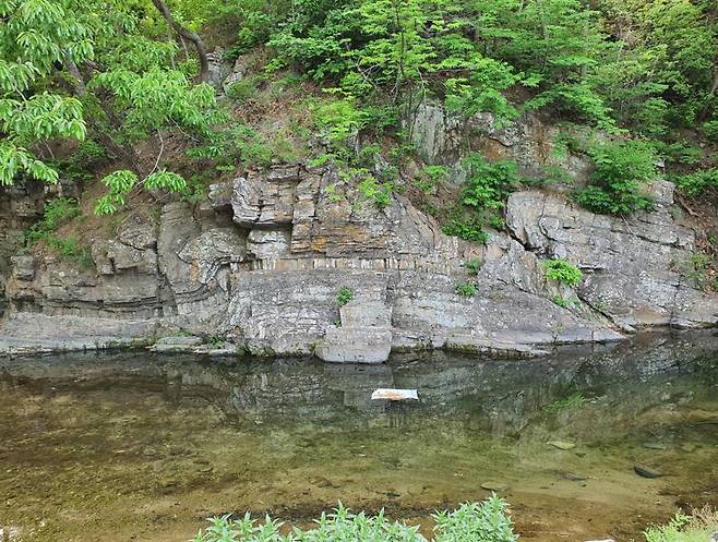 울산 지질 명소 '국수천 습곡'