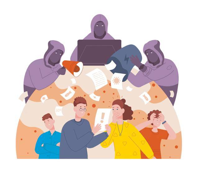 가짜뉴스로 인해 혼란스러워하는 시민들을 형상화한 이미지. 게티이미지뱅크