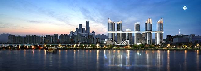 HDC현대산업개발이 서울 용산정비창 전면1구역 재개발 사업을 통해 조성하고자 하는 ‘더 라인 330’ 조감도. [사진출처=HDC현대산업개발]