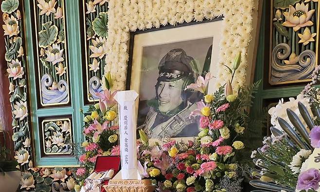 11일 해인사에서 추모재가 열리는 고 김영환 장군의 영정. 해인사 제공