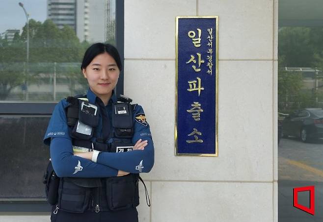 신은정 순경이 지난달 30일 아시아경제와 인터뷰하고 있다. 최영찬 기자