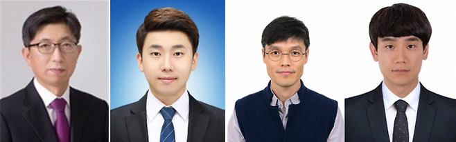 박태호 포스텍 화학공학과 교수, 임해량 박사(제1저자), 최승목 한국재료연구원 에너지·환경재료연구본부장, 김남인 연구원(제1저자). 포스텍 제공.