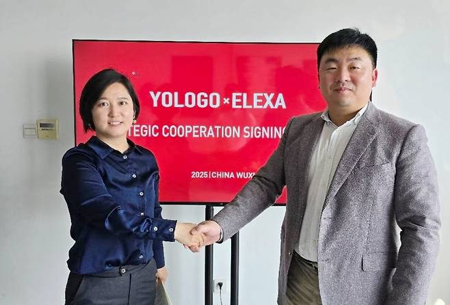 주몽 욜로고 대표(왼쪽)와  이창민  스타트업 일렉사 대표, 사진=일렉사 제공