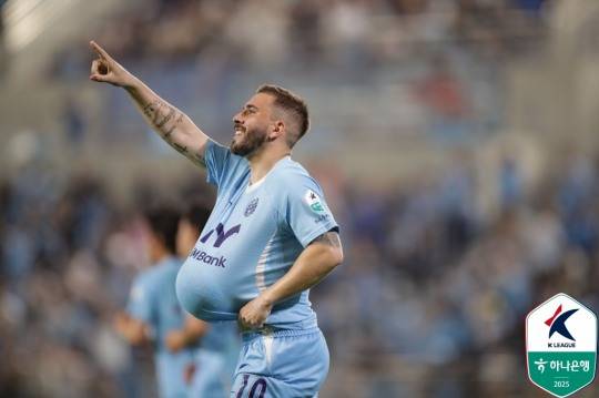 대구 라마스의 골 세리머니. 사진[연합뉴스]