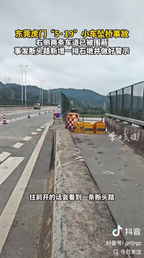 사고가 발생한 교량 [틱톡 캡처]