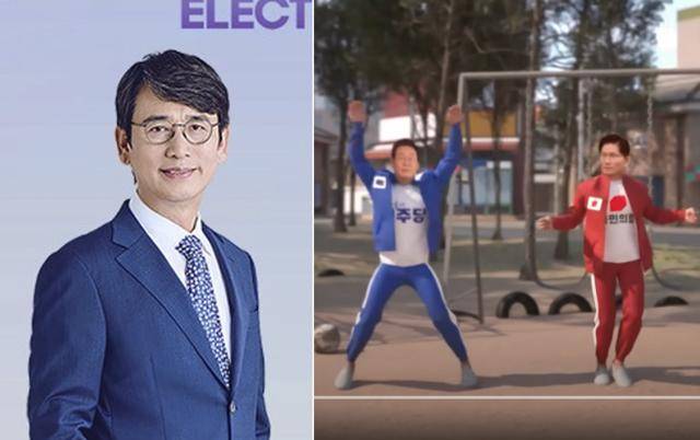 MBC 개표방송에 출연하는 유시민(왼쪽) 작가와 SBS의 개표방송 컴퓨터그래픽 속 이재명 후보와 김문수 후보. MBC 제공·SBS 캡처