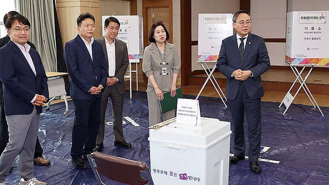 고기동 직무대행, 투표 준비 상황 현장점검 2025.6.2 [행정안전부 제공]
