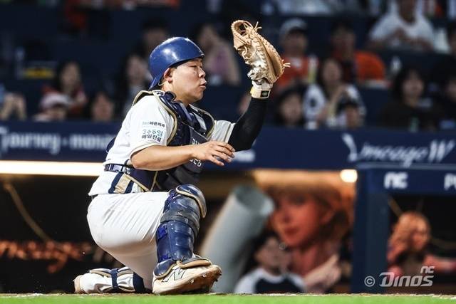 NC 안방의 희망이 된 김정호. 사진=NC 제공