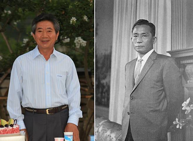 노무현 전 대통령과 박정희 전 대통령. 노무현 사료관, 박정희대통령기념관 홈페이지