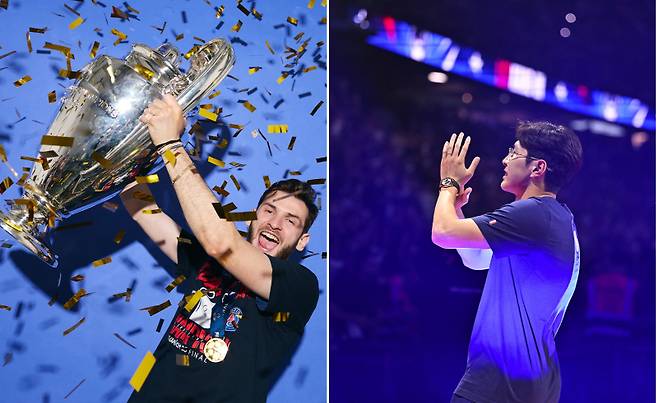 PSG 흐비차 크라바츠헬리아(왼쪽)와 이강인. 사진=PSG SNS