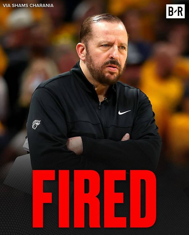 탐 티보듀 뉴욕 닉스 감독이 4일 경질됐다. 사진=블리처리포트 SNS