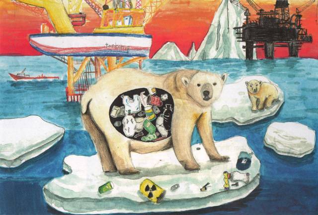 ▲ 춘천 성원초 서성호 학생의 ‘북극곰을 구해주세요’