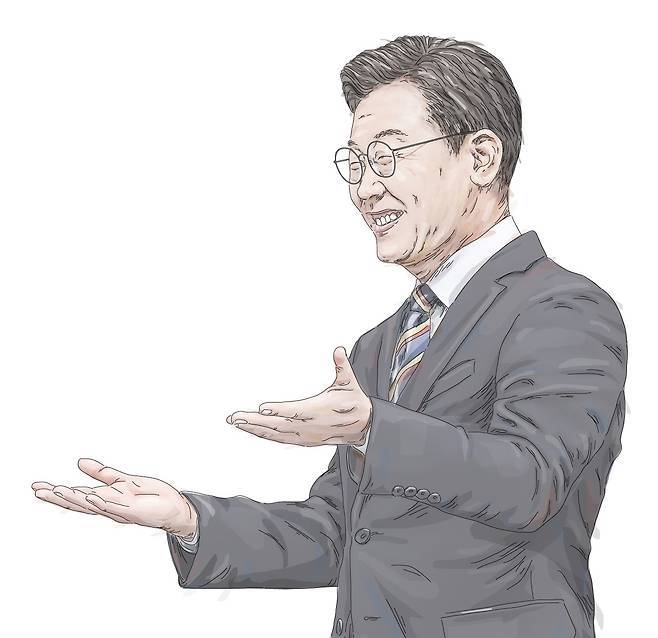 Lee Jae-myung (Illustration by Nam Kyung-don)