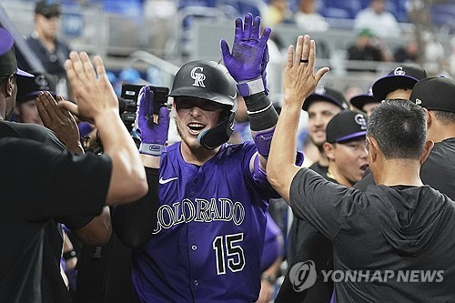 결승 홈런을 날린 헌터 굿맨. 사진[AP=연합뉴스]