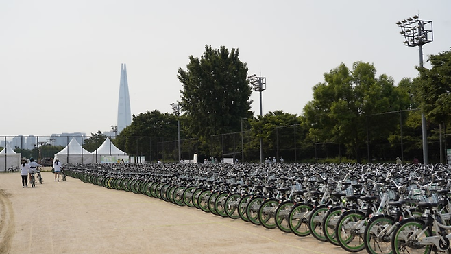 무료로 대여가 가능했던 따릉이/사진=문서연 여행+ 기자