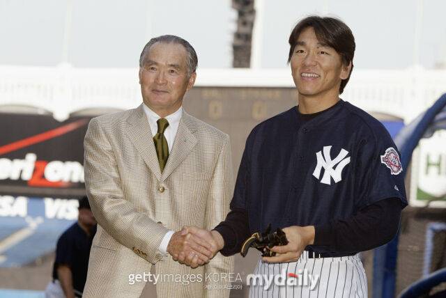 나가시마 시게오 요미우리 자이언츠 종신 명예감독과 뉴욕 양키스 실절의 마쓰이 히데키./게티이미지코리아
