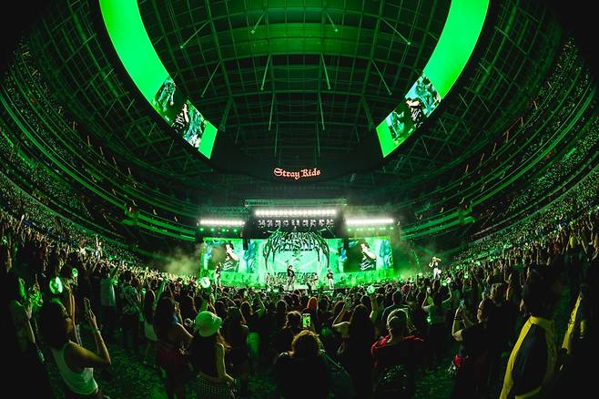 스트레이 키즈 월드투어 미국 로스앤젤레스 소파이 스타디움 공연 이미지 /사진제공=JYP엔터테인먼트