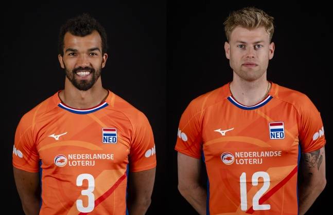 네덜란드 배구 국가대표팀에 선발된 마이클 아히(왼쪽)와 베니 튄스트라. /사진=대한배구협회 제공