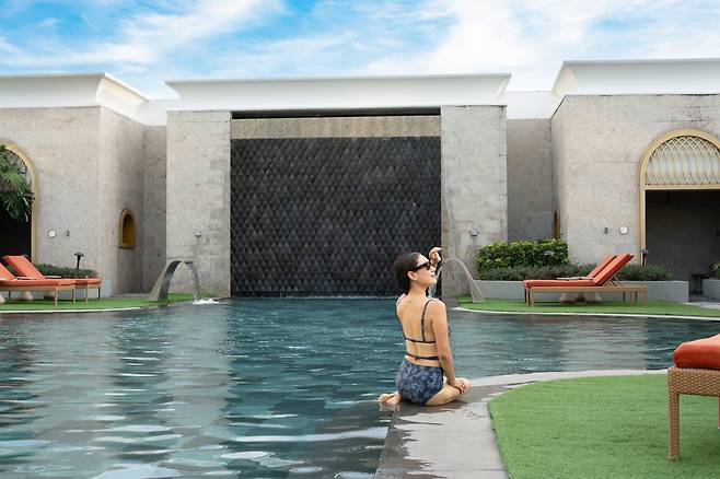 스파 고객만 이용할 수 있는 수영장 [사진/성연재 기자]