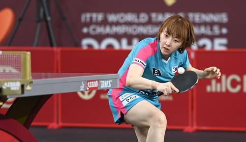 세계탁구선수권에서 경기하는 서효원 [대한탁구협회 제공. 재판매 및 DB 금지]