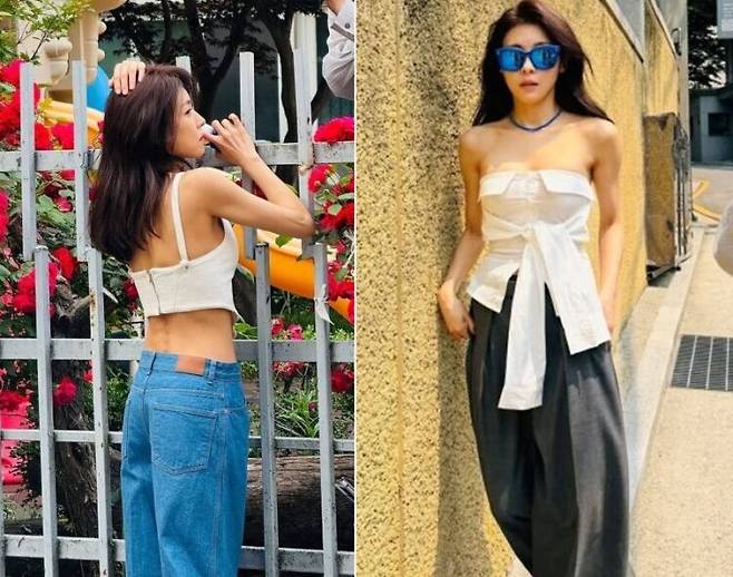 배우 하지원(46)의 늘씬한 몸매가 화제다. [사진=하지원 인스타그램]