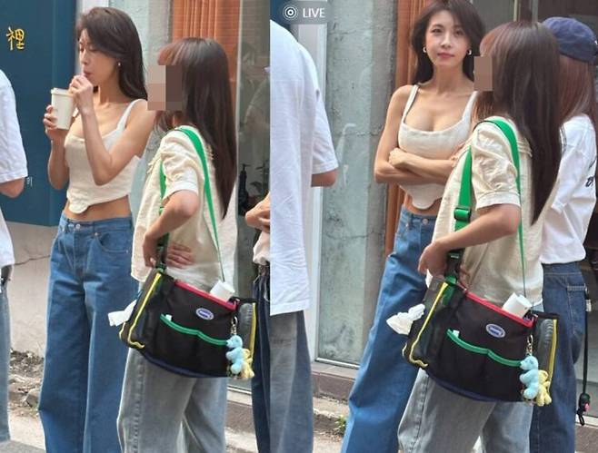 최근 각종 온라인 커뮤니티에서는 '하지원 실물 공유합니다'라는 제목의 글이 올라왔다. 목격담 사진과 하지원이 직접 공개한 사진이 큰 차이가 없어 화제가 됐다. [사진=SNS]