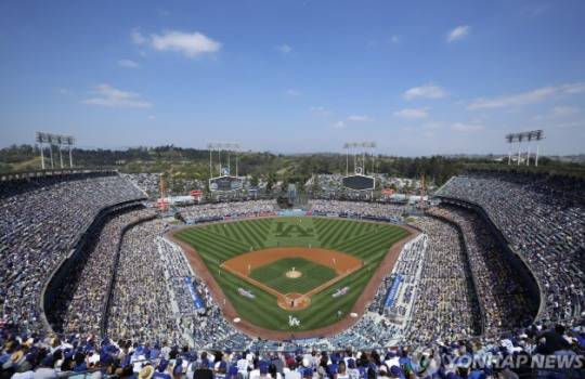 LA 올림픽 야구 경기가 열릴 다저스타디움. 사진[AP=연합뉴스]