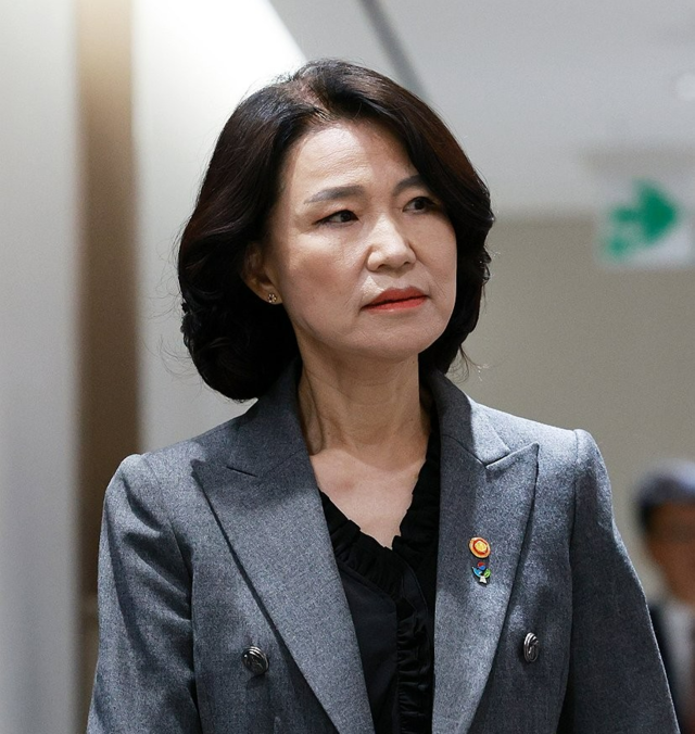 이진숙 방송통신위원장이 5일 서울 용산 대통령실 청사에서 열린 국무회의에 참석하고 있다. 연합뉴스