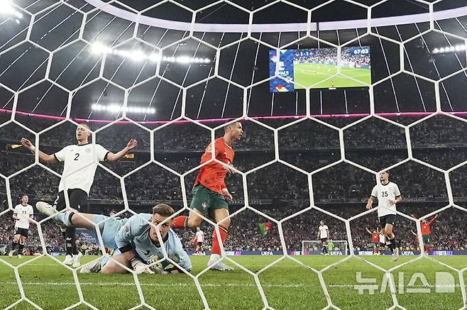 [뮌헨=AP/뉴시스] 포르투갈 축구 대표팀의 크리스티아누 호날두. 2025.06.04.