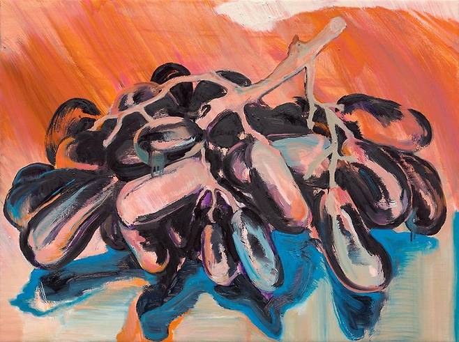 이은새(b. 1987) 〈Grapes〉 2025 Oil on canvas  60 x 80 cm Courtesy of the artist and Kukje Gallery 사진: 안천호 이미지 제공: 국제갤러리 *재판매 및 DB 금지