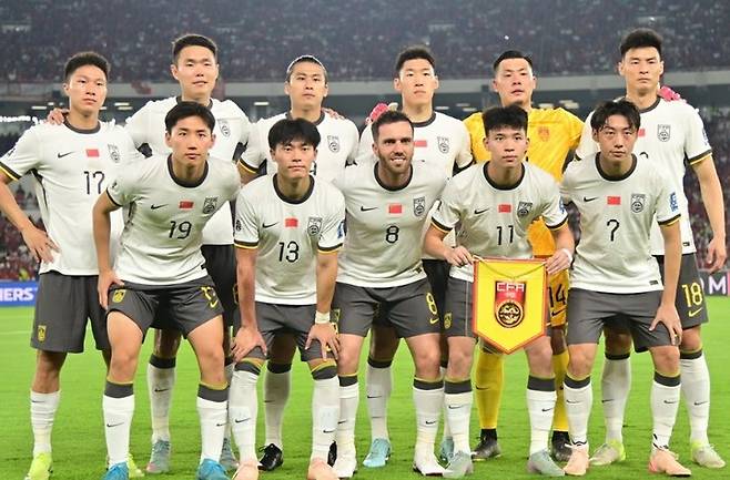 5일 인도네시아와 북중미 월드컵 아시아 지역 3차 예선 9차전에 선발 출전한 중국 선수들