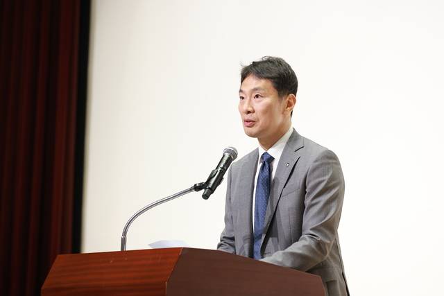 5일 서울 영등포구 여의도 금융감독원 본원에서 진행된 퇴임식에서 이복현 금감원장이 발언하고 있다. 금융감독원