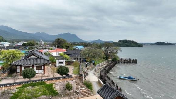 해남군 북평면 남창리에 위치한 조망 명소 해월루. 해남군 제공