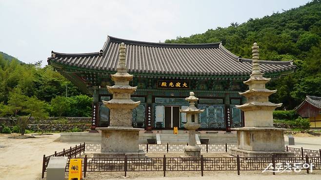 장흥 가지산 보림사. 규모가 큰 사찰은 아니지만 남북 삼층석탑과 석등, 철조비로자나불좌상 등의 국보 문화재와 보물로 지정된 동부도, 서부도, 보조선사 창성탑과 창성탑비 등이 있다      장흥｜김재범 기자 oldfield@donga.com