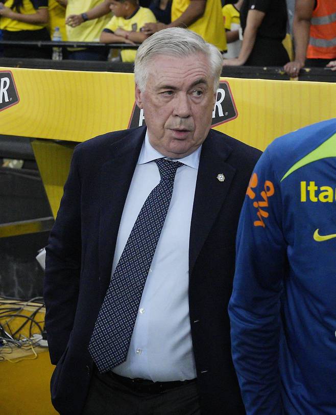 카를로 안첼로티 브라질 대표팀 감독.   과야킬 | 로이터연합뉴스