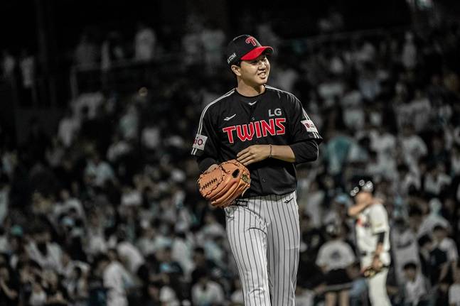 LG 유영찬이 5일 창원 NC전에서의 모습. /사진=LG 트윈스 제공