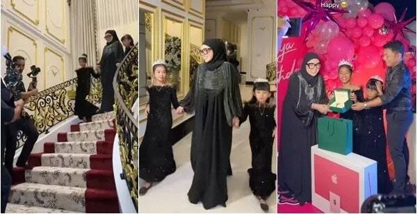 말레이시아의 사업가이자 인플루언서 파르하나 자라가 11살 딸의 초호화 생일파티를 공개했다. (사진=틱톡 캡처)