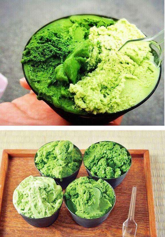 일본에서 엄청 핫했던 7단계 녹차 아이스크림