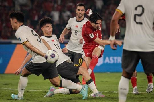 중국과 인도네시아의 경기 모습. 사진[AFP=연합뉴스]