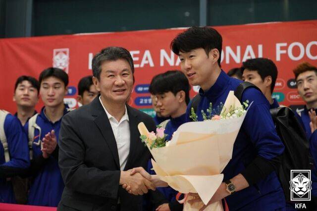 정몽규 대한축구협회장, 손흥민./대한축구협회