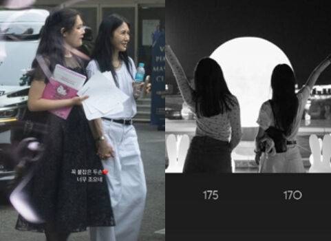 배우 엄태웅의 아내이자 전직 발레리나 윤혜진이 12살임에도 불구하고, 키가 175cm 자란 딸의 모습을 공개했다./ 윤혜진 개인 인스타그램